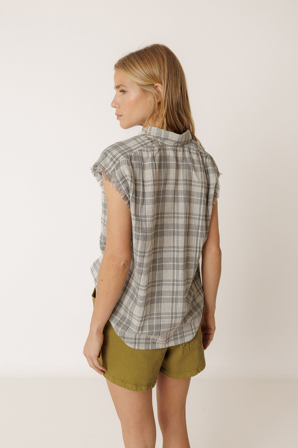 Chemise En Coton Effilochée - Charbon