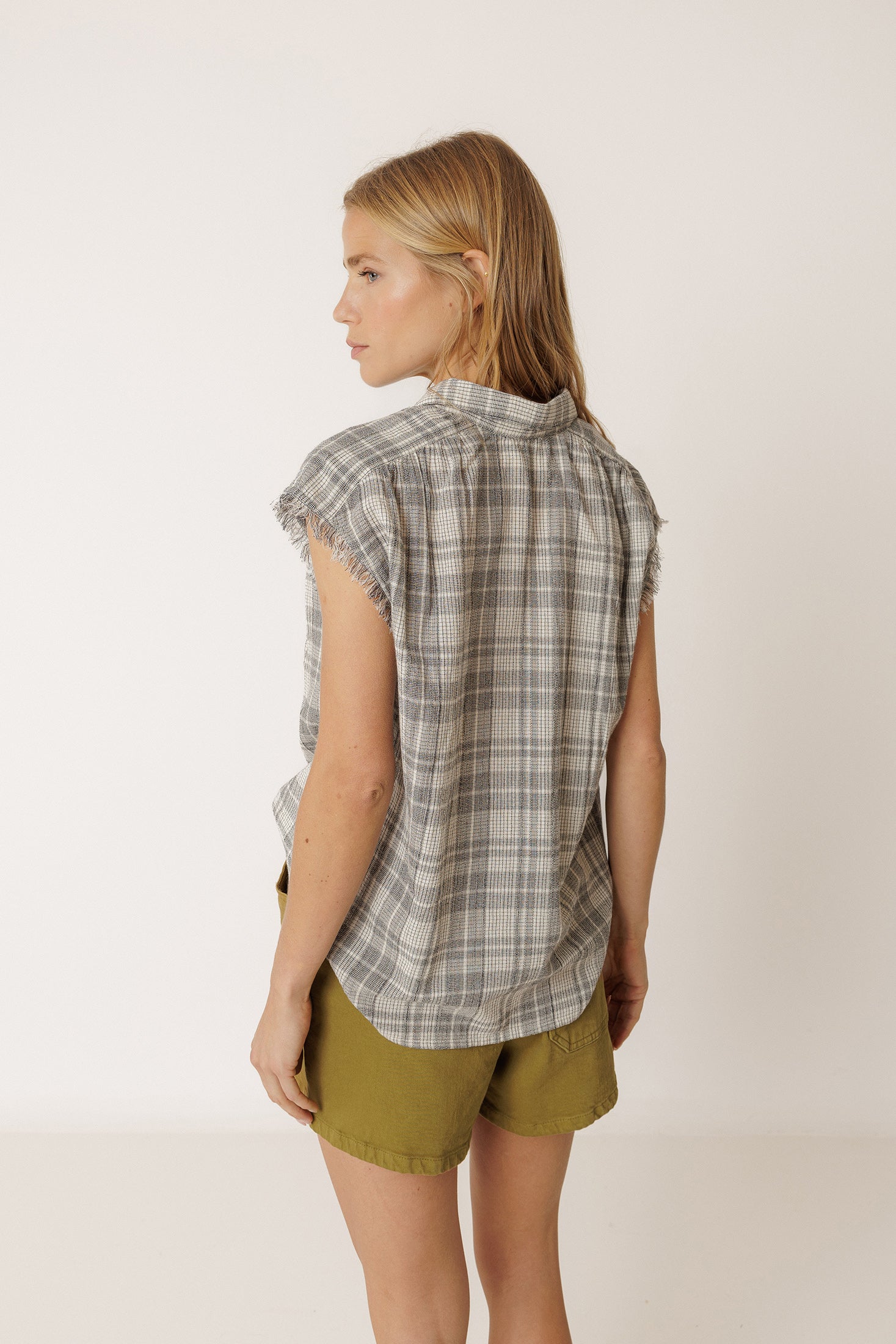 Chemise En Coton Effilochée - Charbon