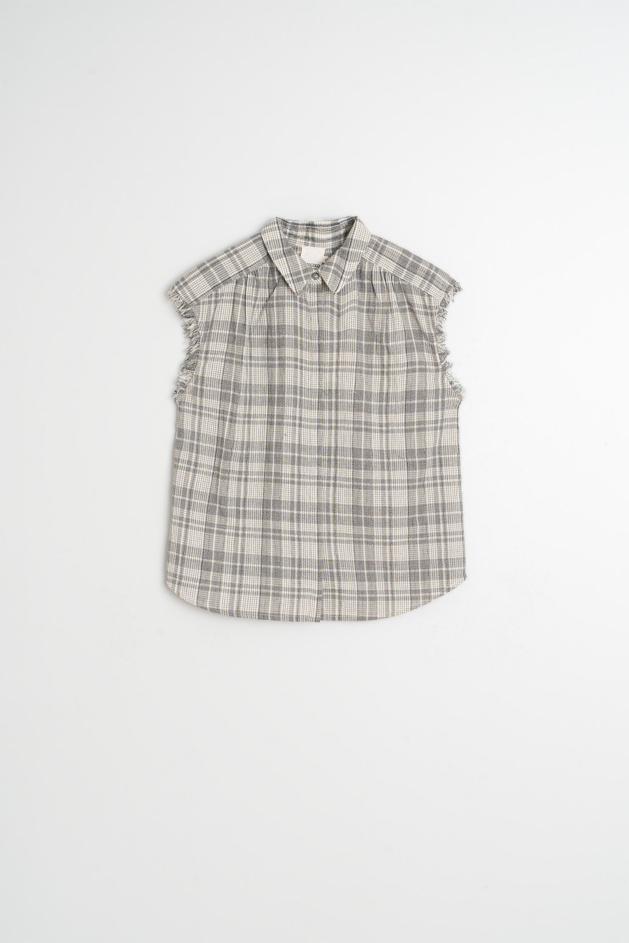 Chemise En Coton Effilochée - Charbon