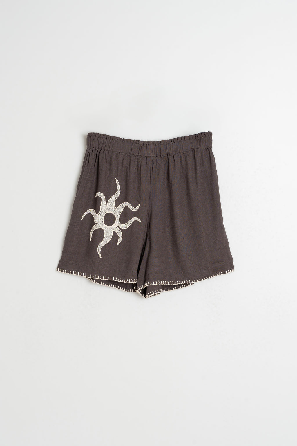 Short Élastiqué - Charbon