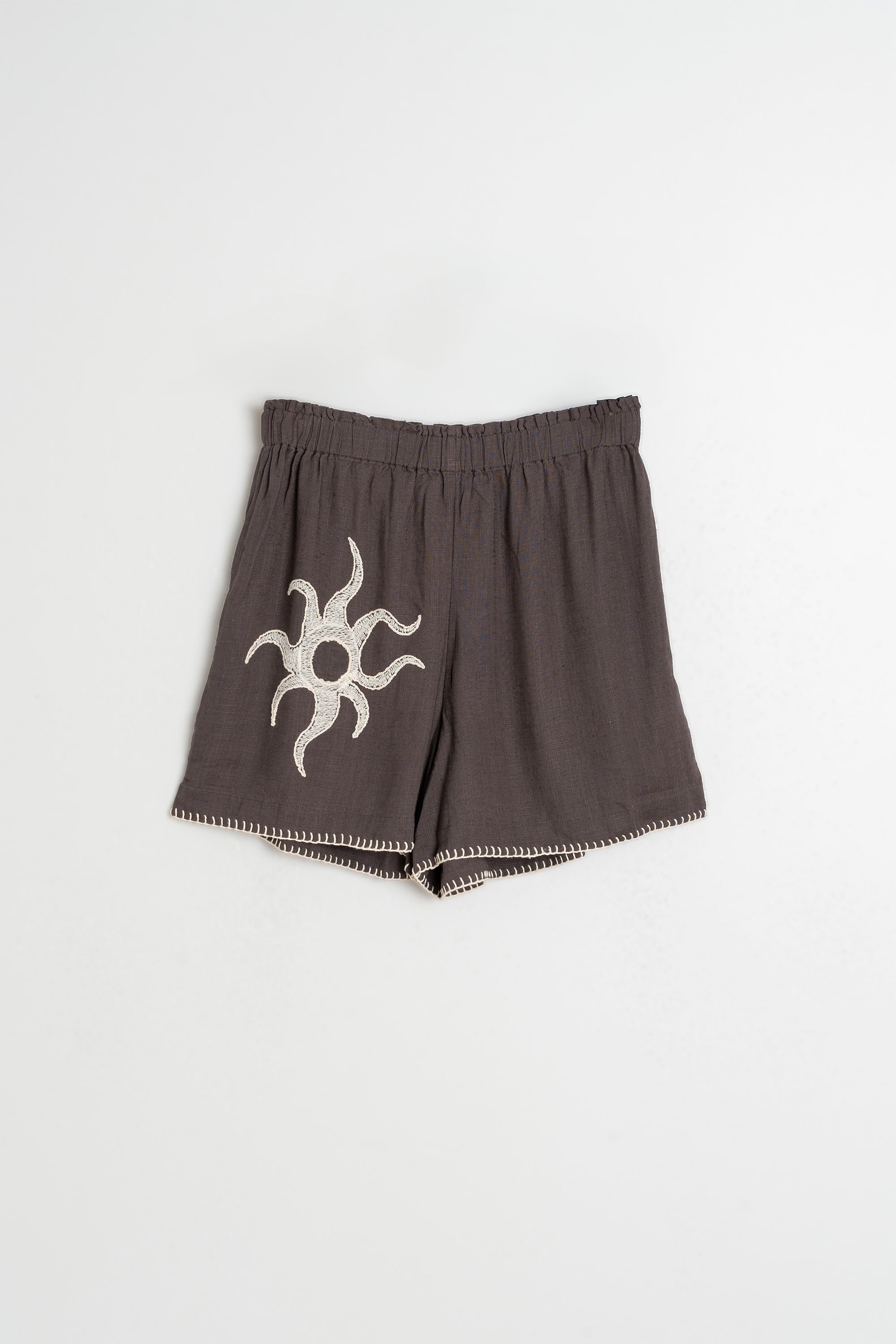 Short Élastiqué - Charbon