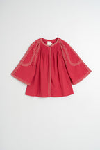 Chemise À Manches Cloche - Fraise
