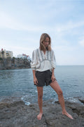 Blouse À Broderie Ethnique - Écru