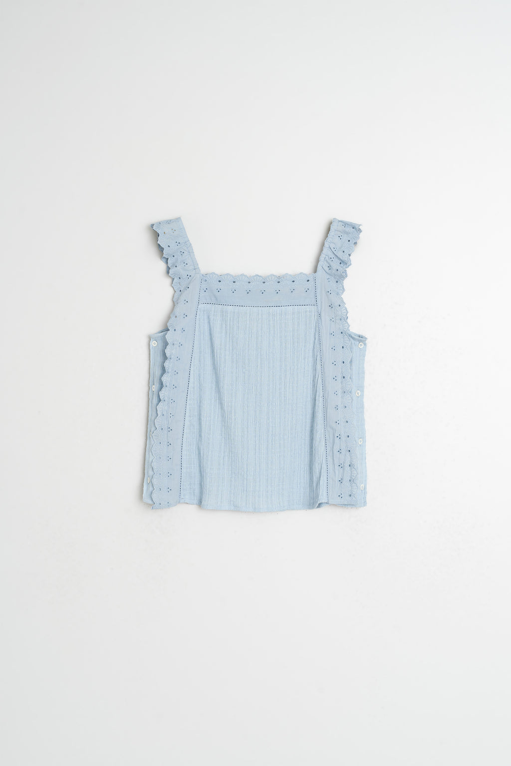 Haut À Bretelles En Dentelle - Bleu Ciel