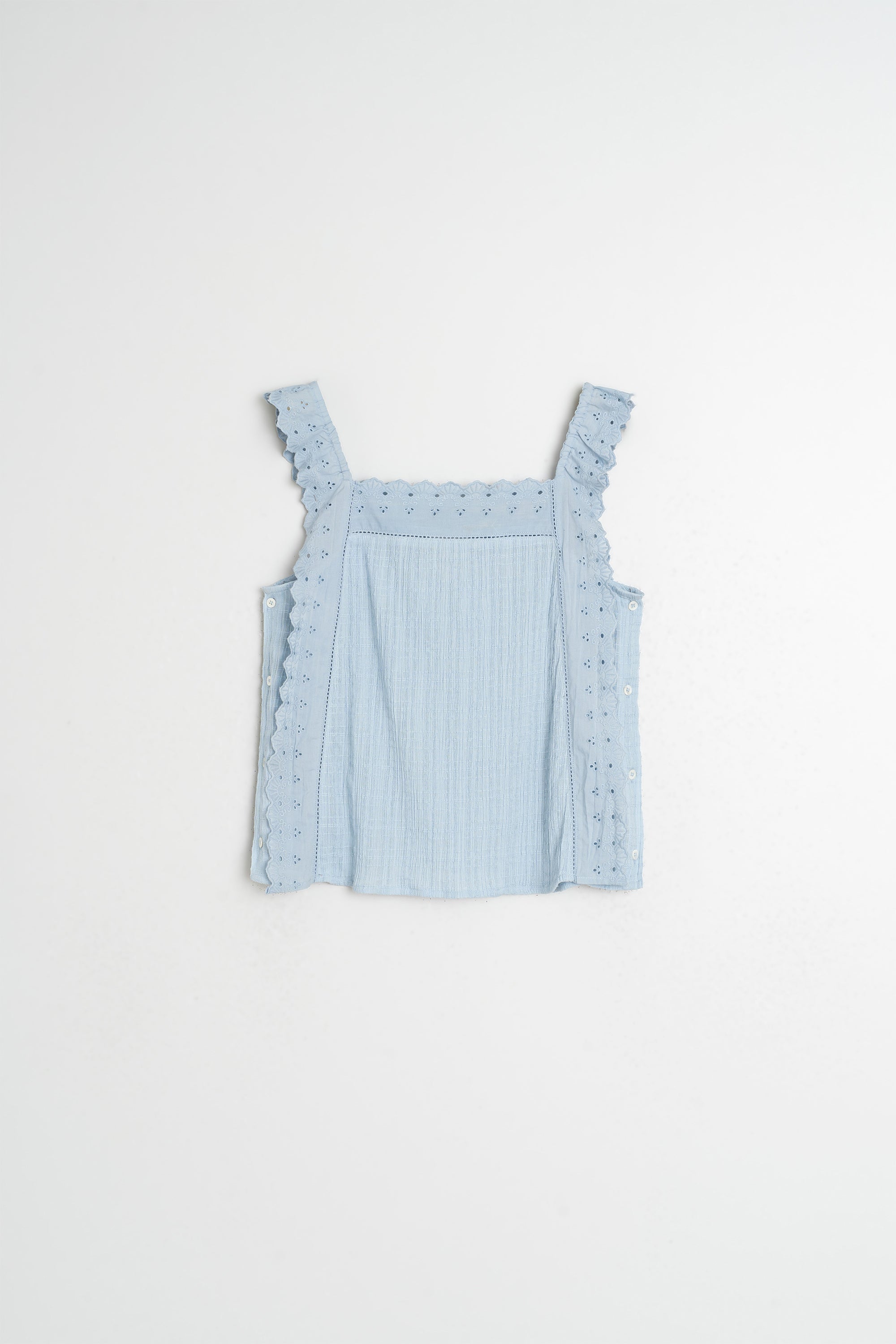 Haut À Bretelles En Dentelle - Bleu Ciel