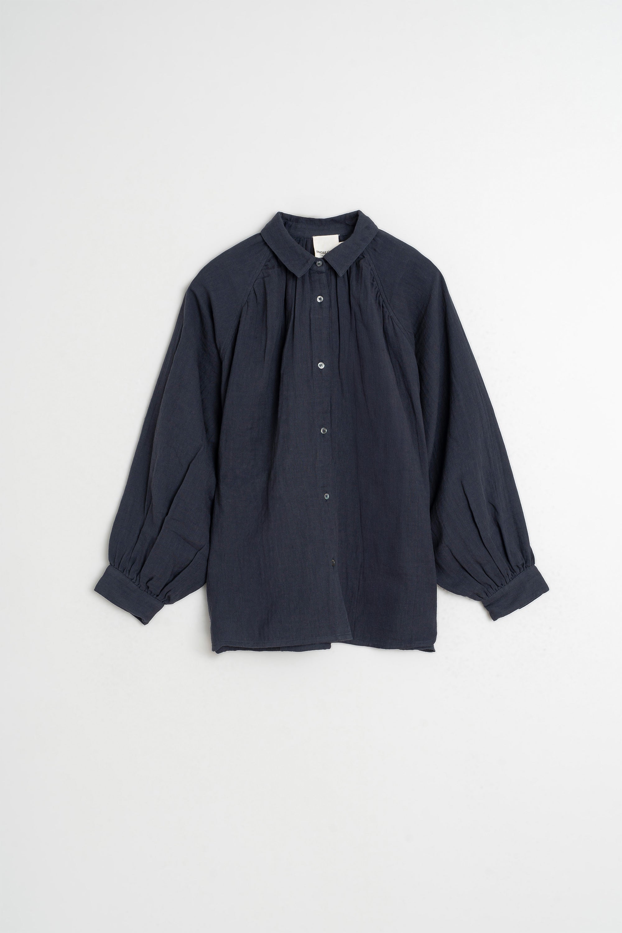 Chemise En Double Gaze - Bleu Marine