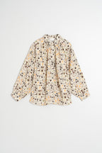 Chemise Imprimée En Double Gaze - Chocolat