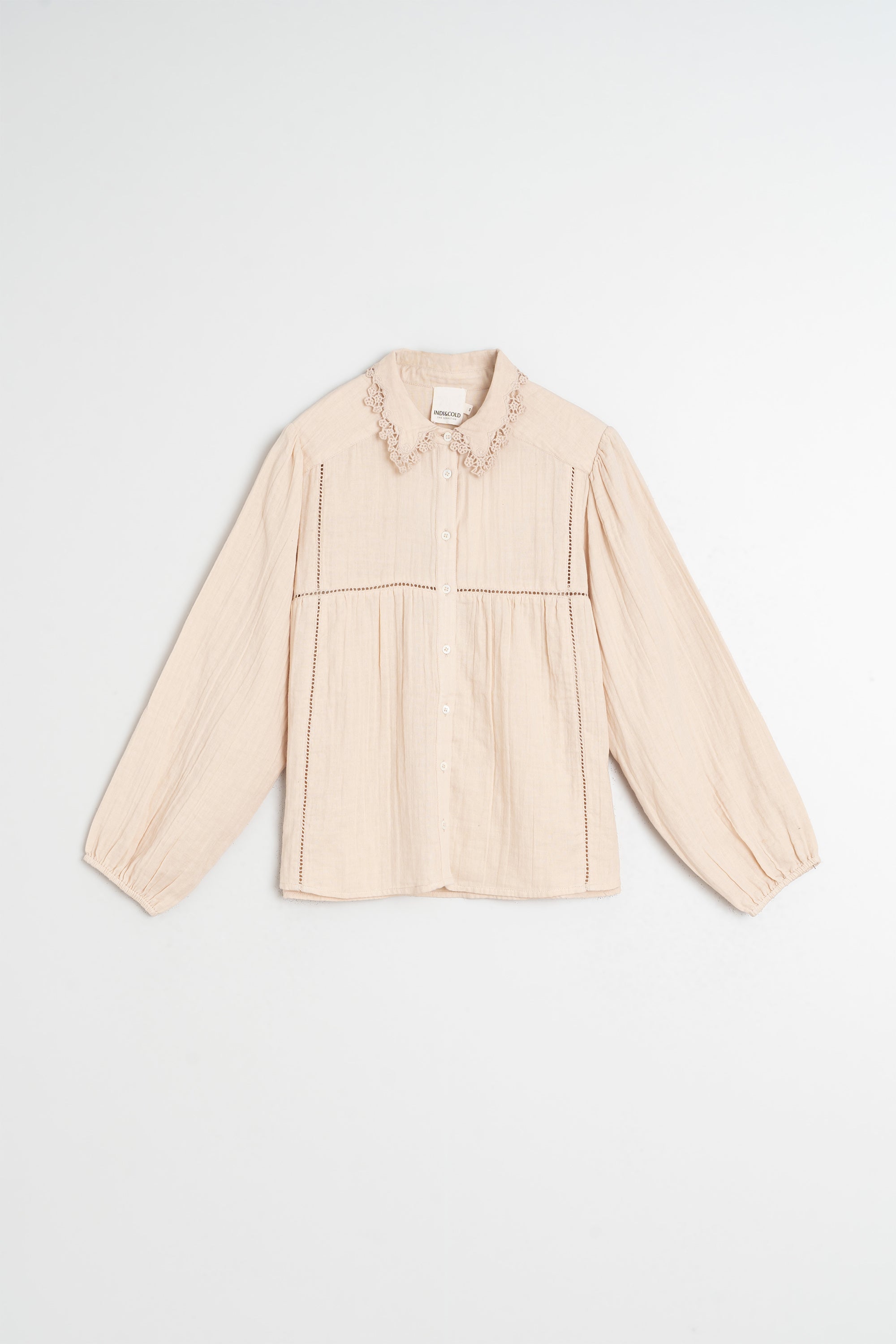 Chemise À Encolure Crochetée - Pétale