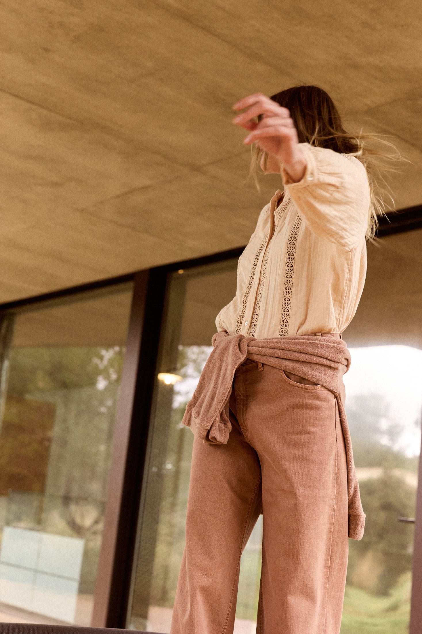 Chemise En Double Gaze Et Dentelle - Pétale