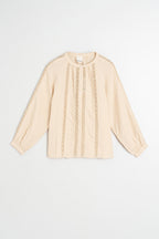 Chemise En Double Gaze Et Dentelle - Pétale