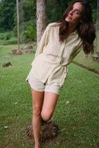 Chemise En Coton Et Soie - Beurre