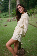 Chemise En Coton Et Soie - Beurre