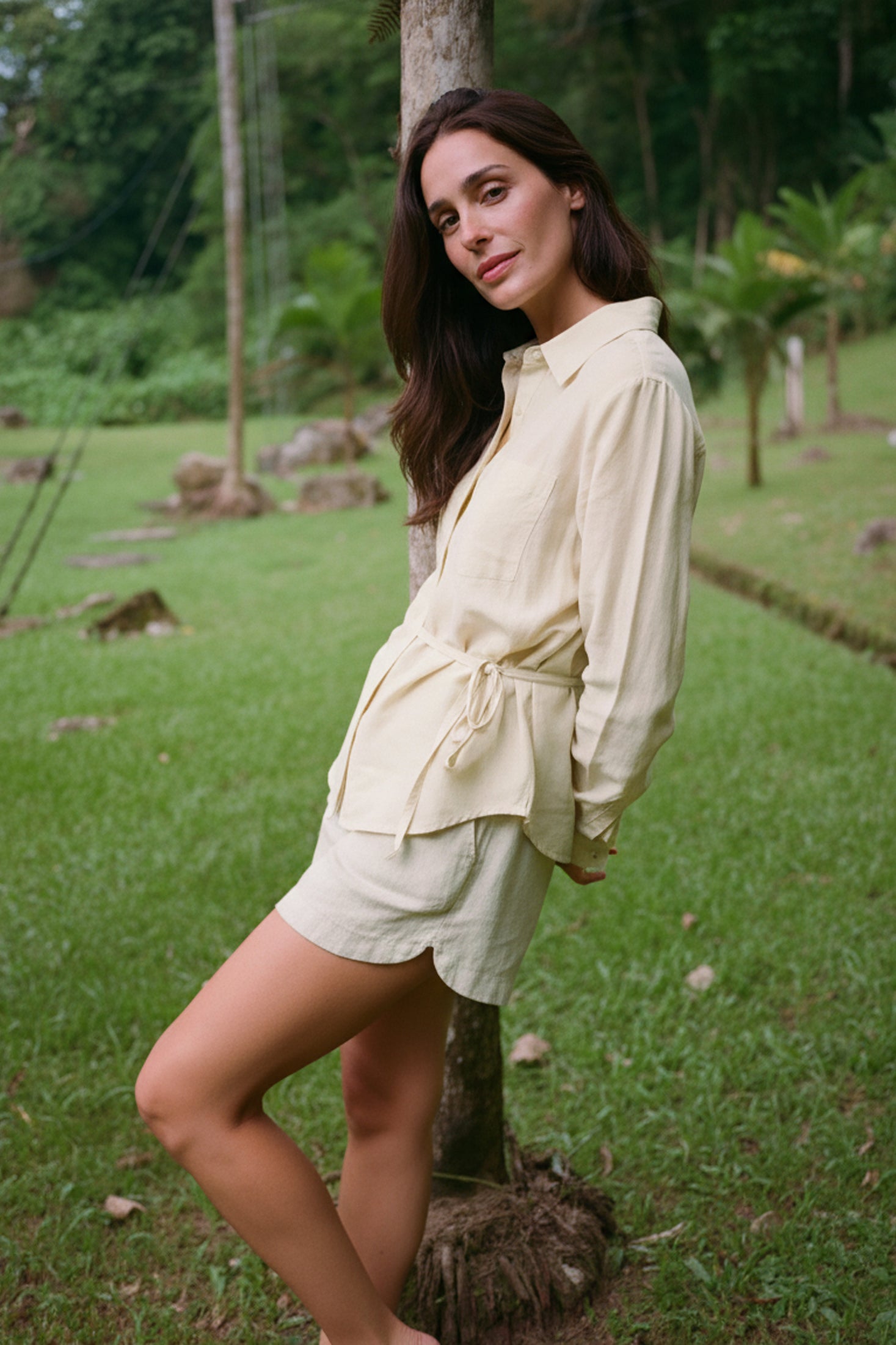 Chemise En Coton Et Soie - Beurre