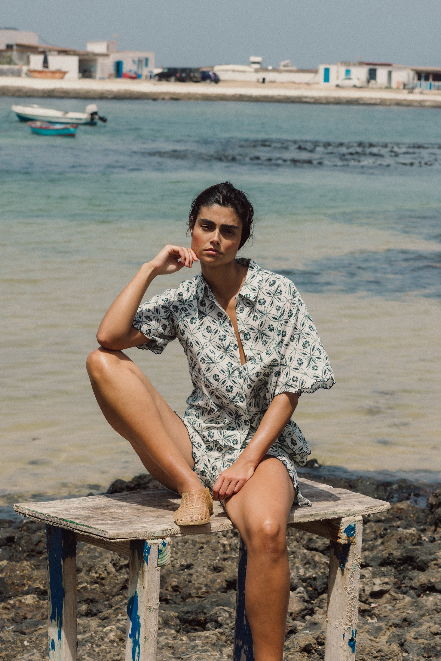 Chemise Imprimée Vintage - Charbon