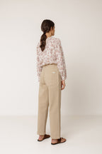 Pantalon Droit À Cordon - Sable