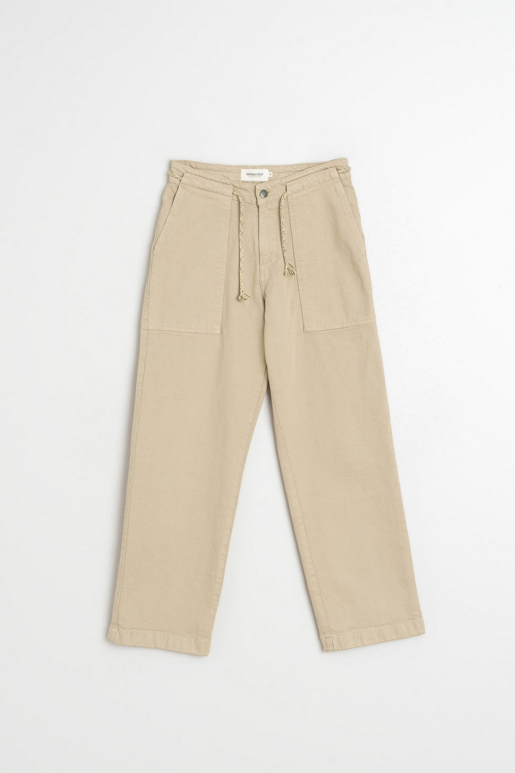 Pantalon Droit À Cordon - Sable