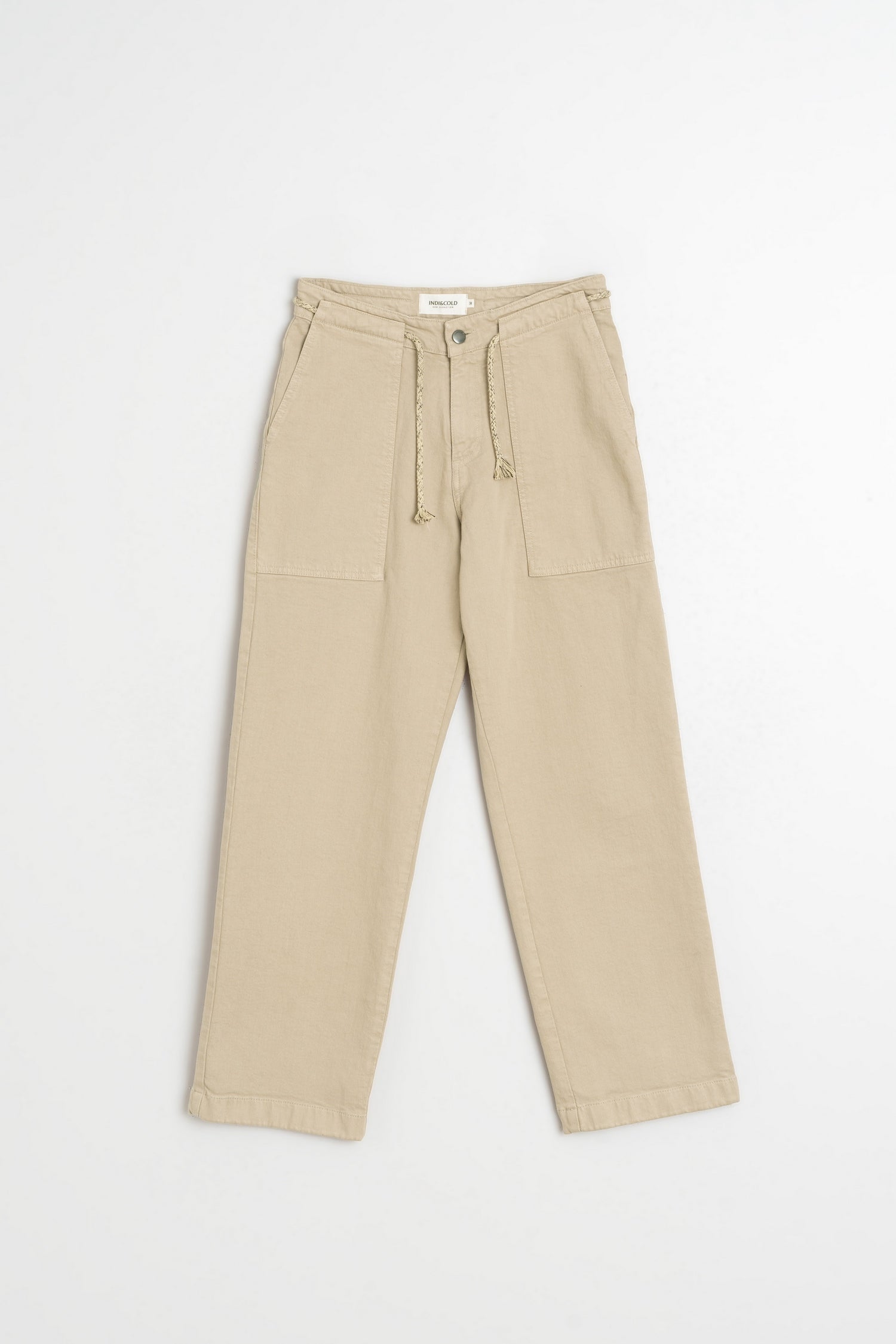 Pantalon Droit À Cordon - Sable