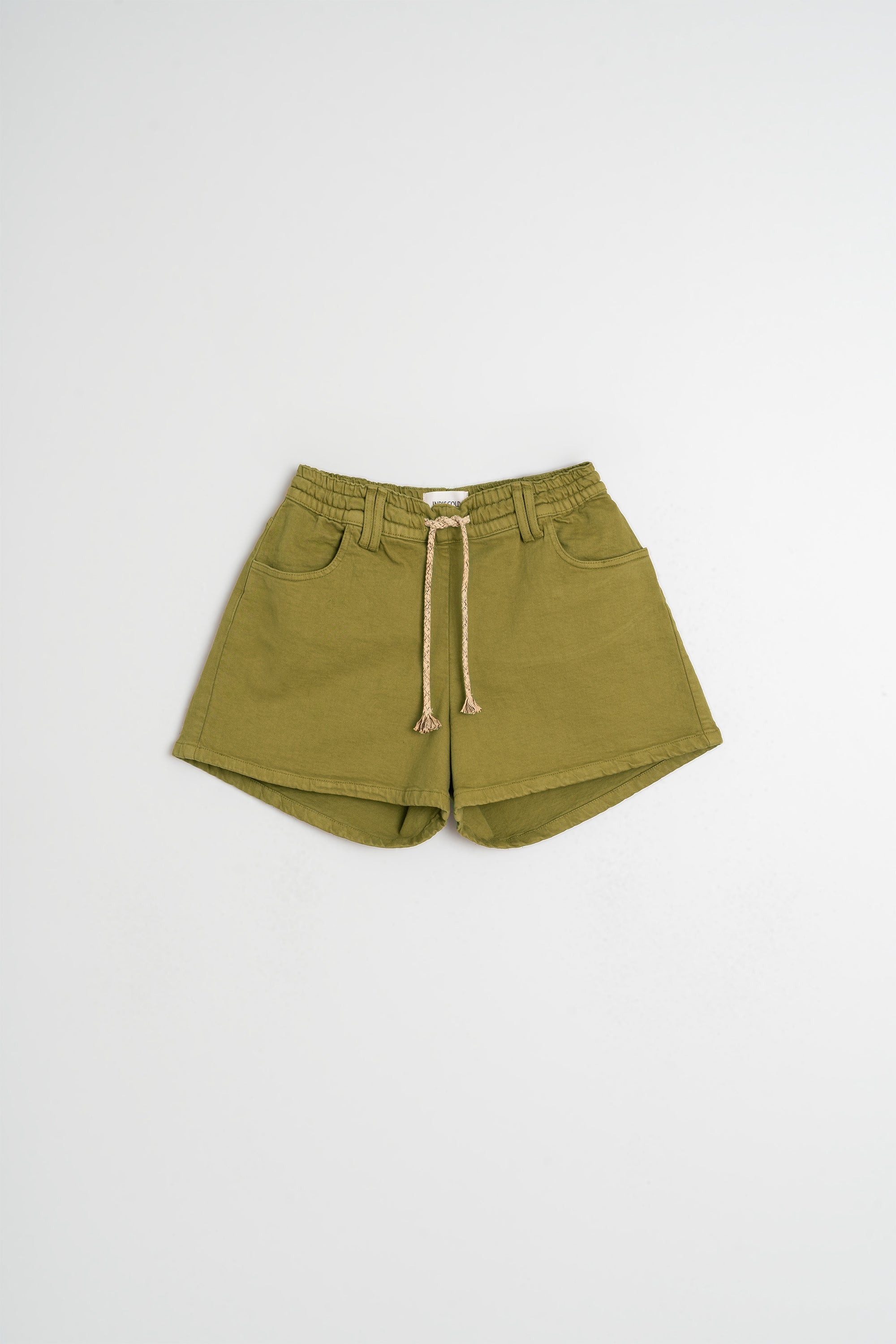 Short À Taille Élastique Et Cordon - Kaki