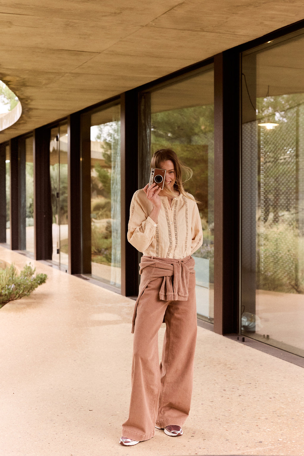 Pantalon À Ceinture Croisée - Rose