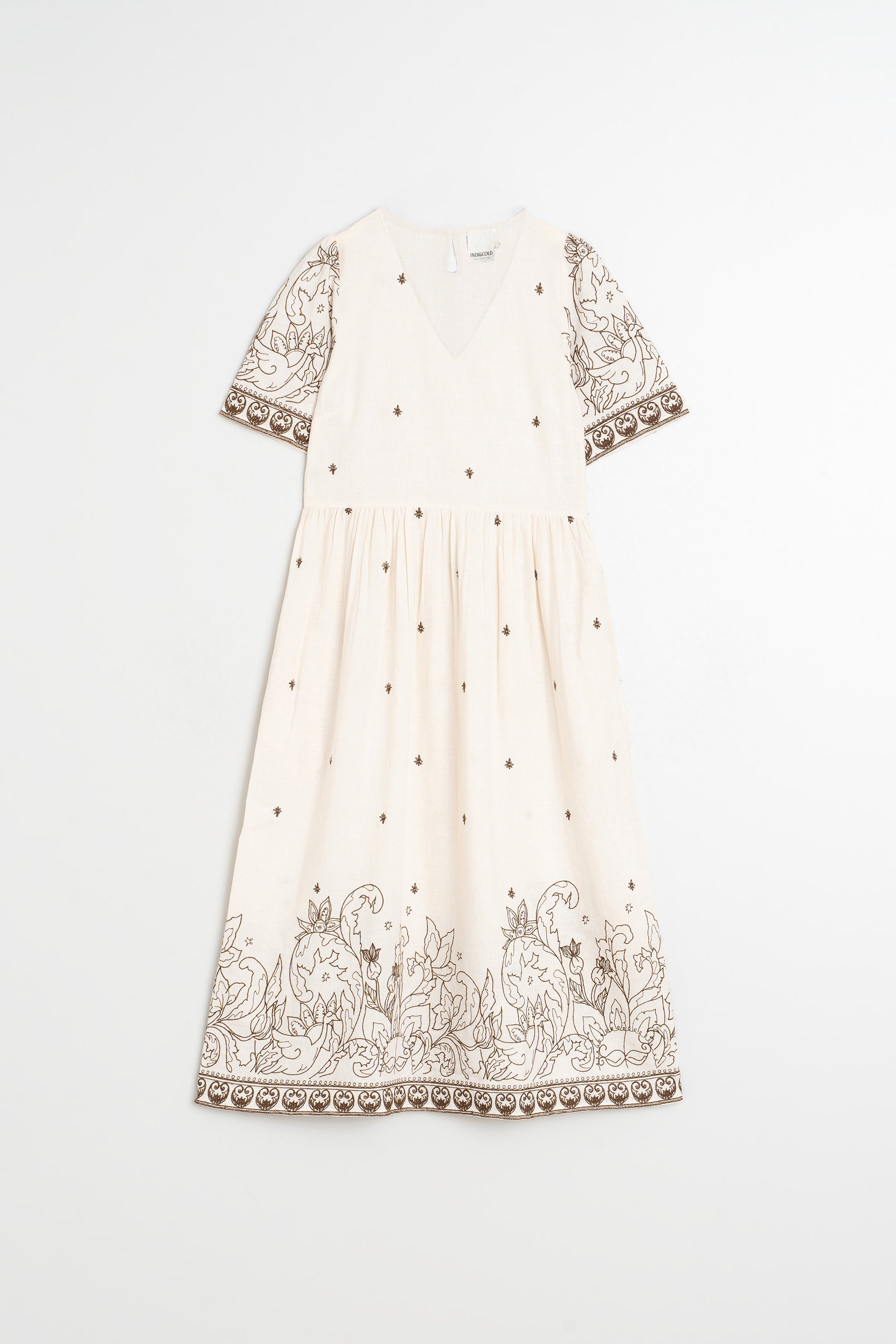 Robe Brodée - Écru
