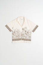 Chemise À Broderie Contrastée - Écru