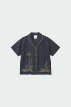 Chemise Longue Brodée - Bleu Marine