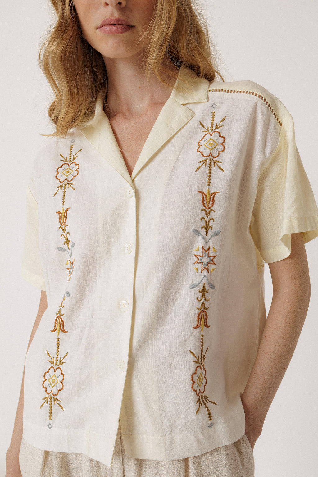Chemise Style Guayabera - Sorbet