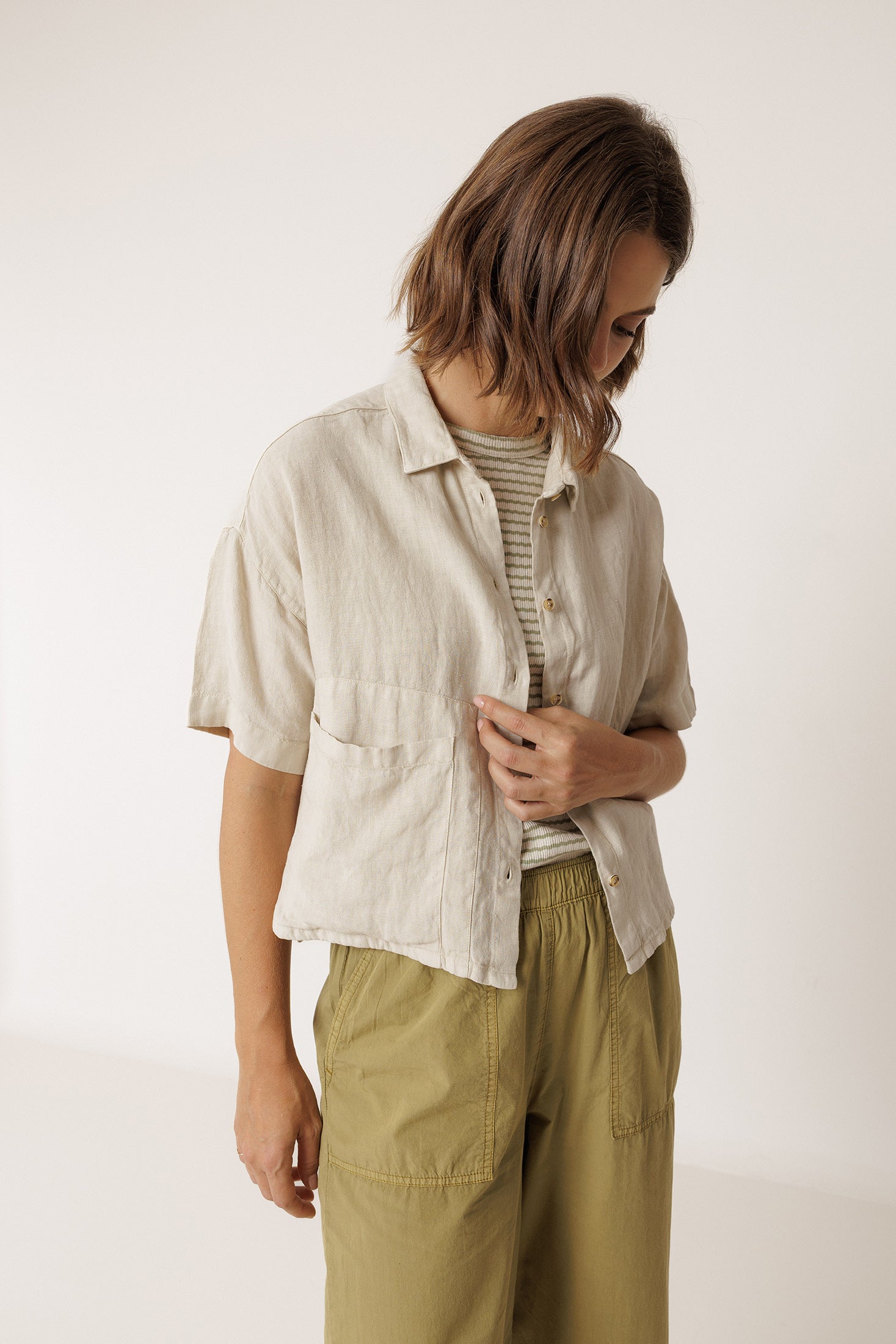 Chemise Courte En Lin - Pierre