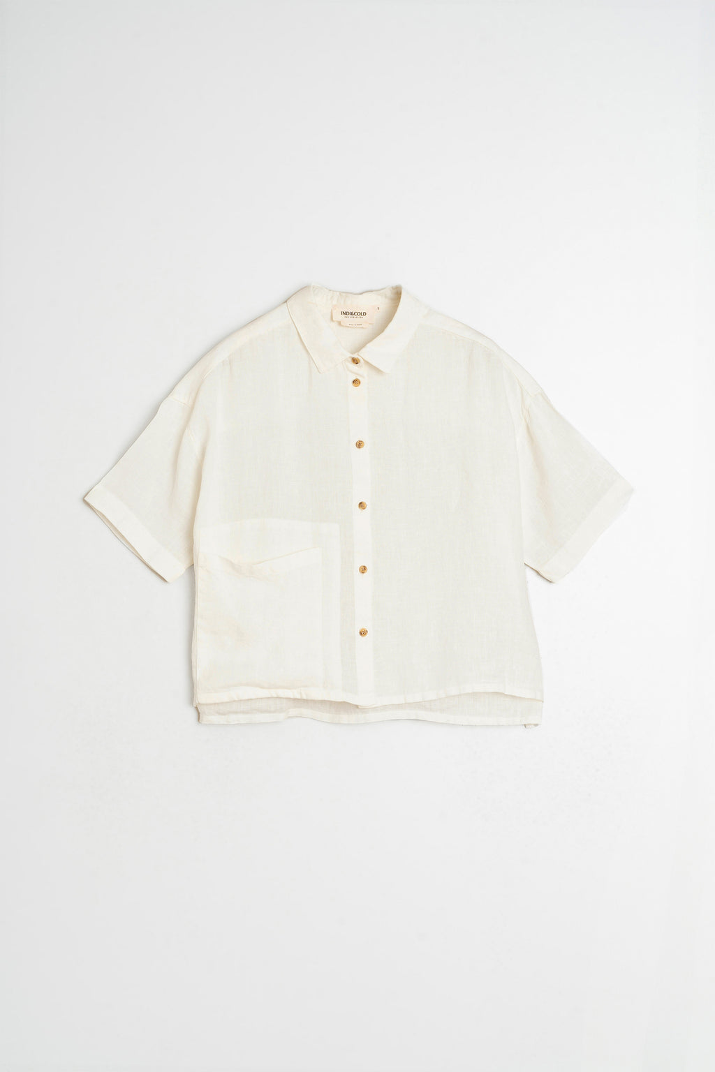 Chemise Courte En Lin - Ivoire