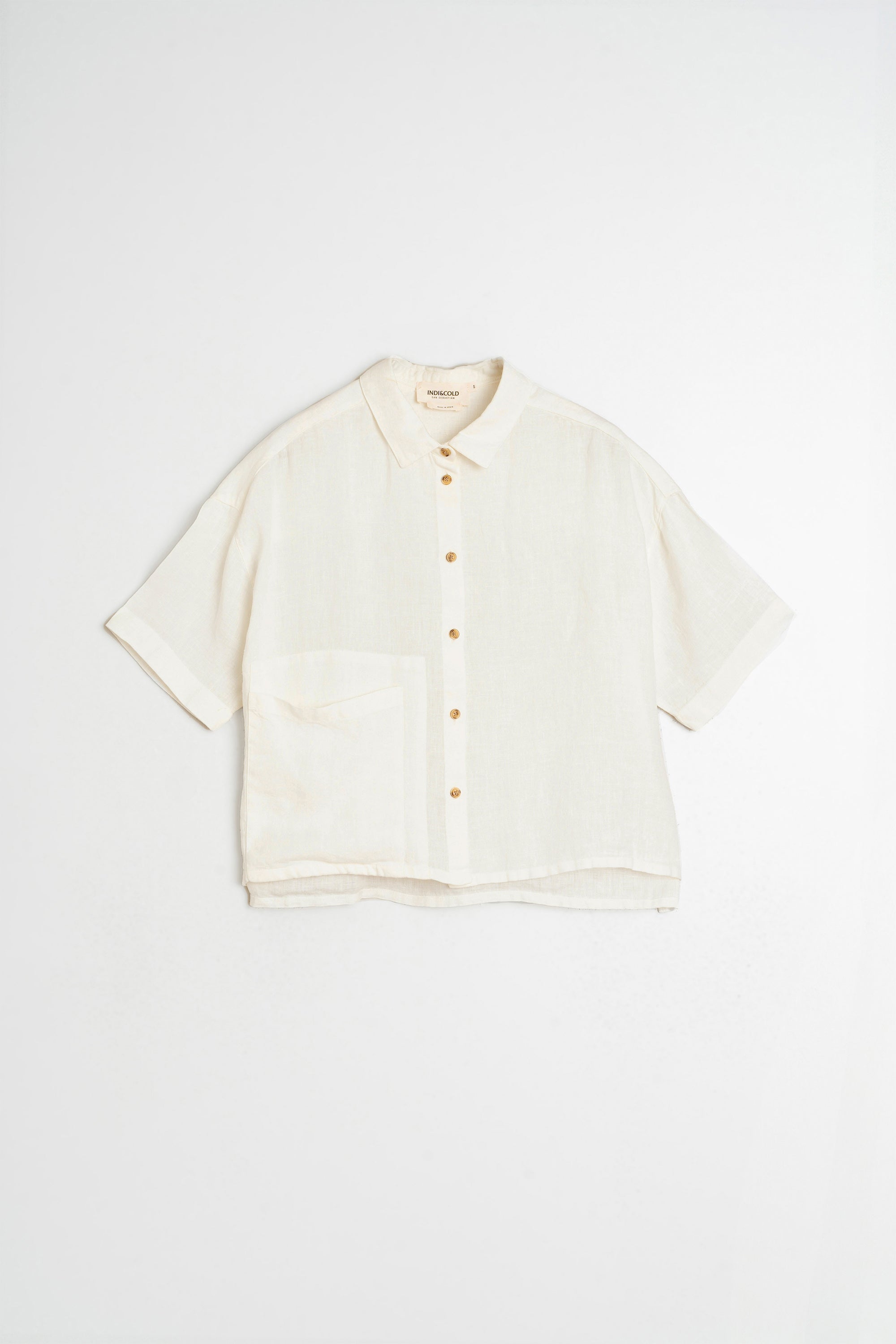 Chemise Courte En Lin - Ivoire