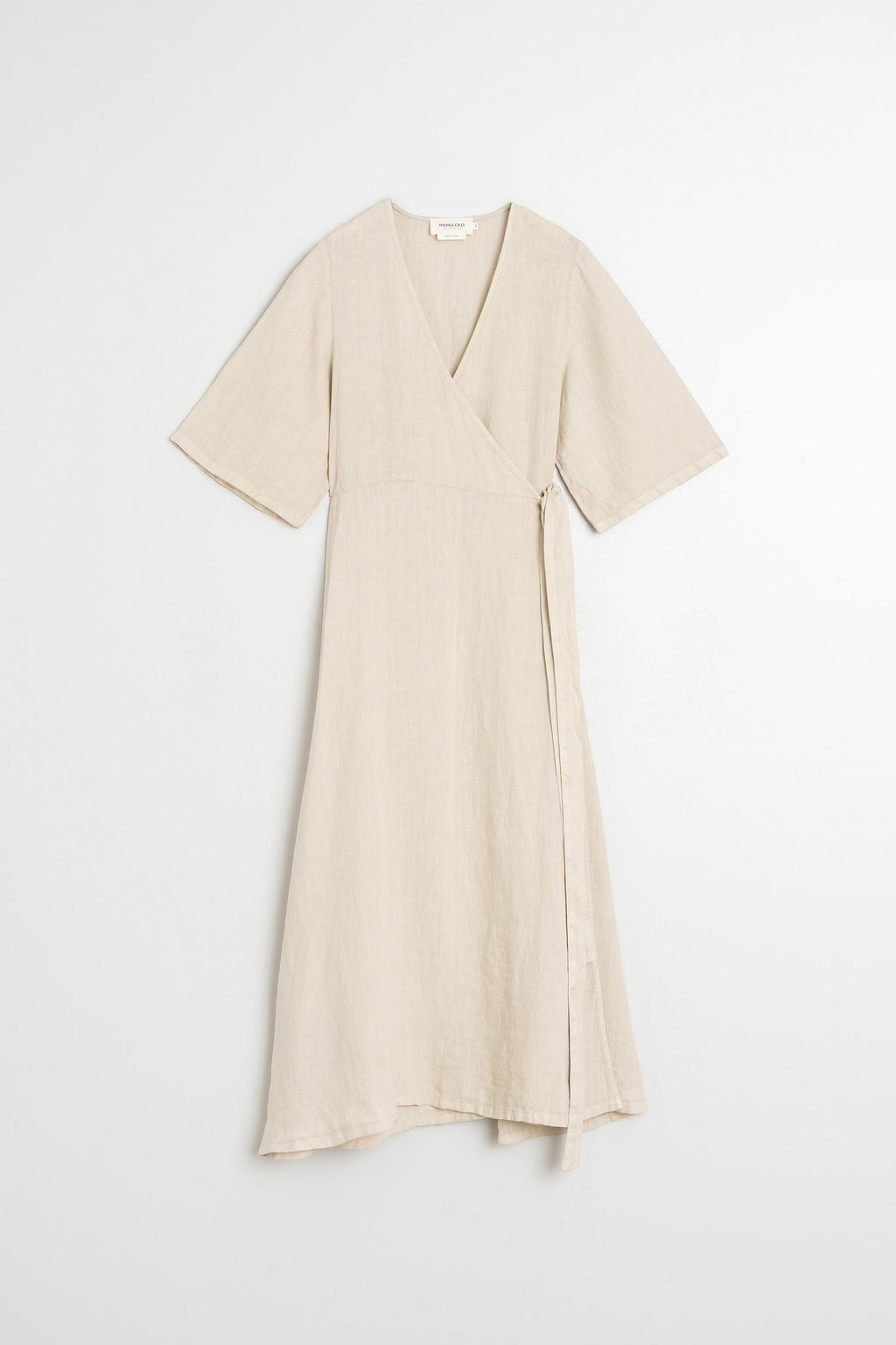 Robe Portefeuille En Lin - Pierre