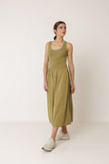 Robe Combinée En Popeline - Pomme