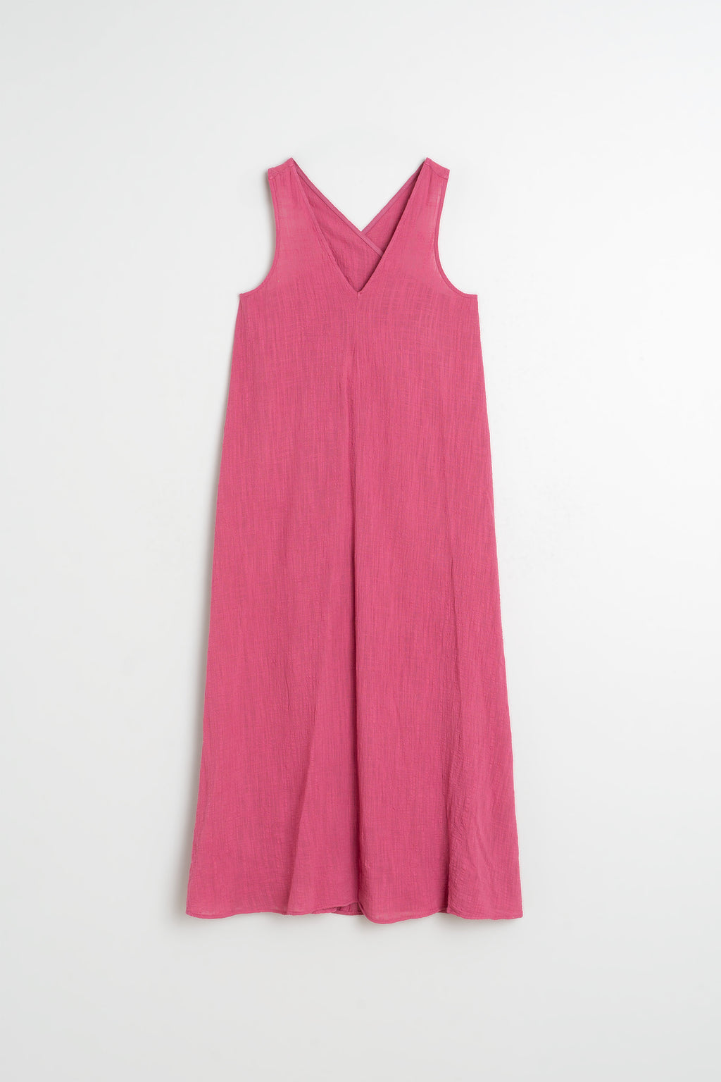 Robe Longue En Crêpe - Litchi