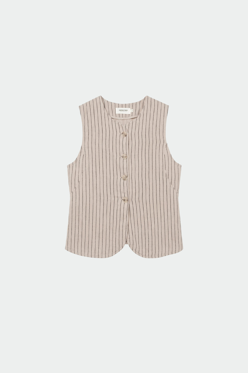 Gilet Rayé En Lin - Pierre