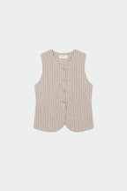 Gilet Rayé En Lin - Pierre