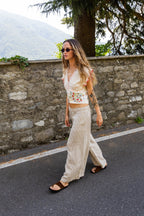 Pantalon Rayé En Lin - Pierre