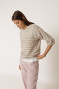 Pull Marinière - Beige