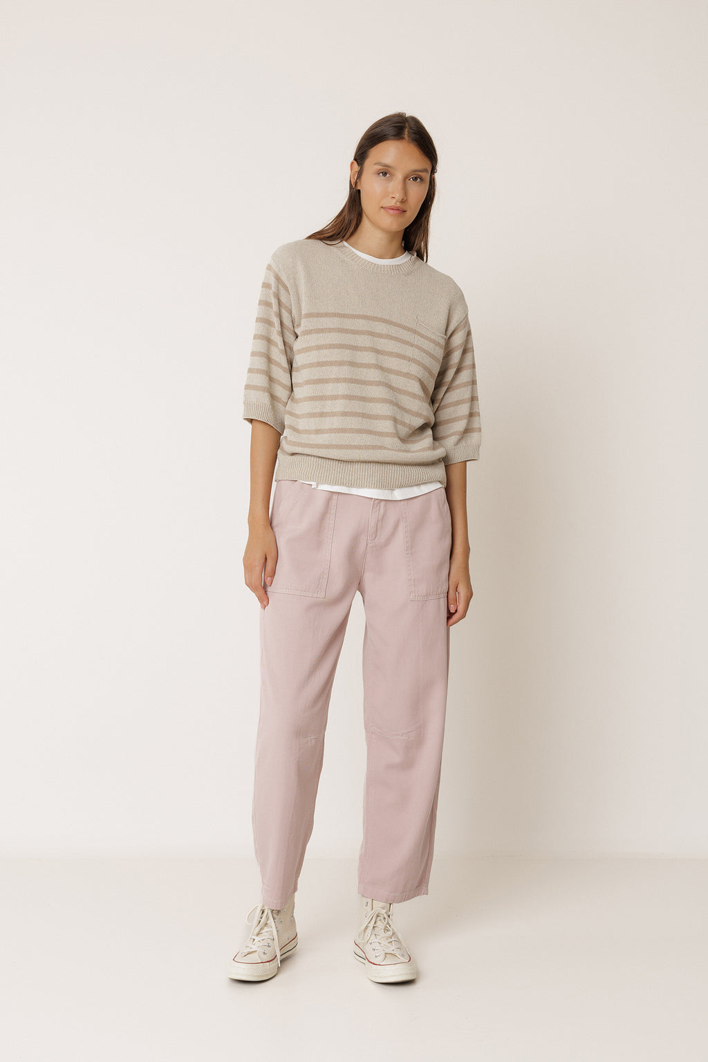 Pull Marinière - Beige