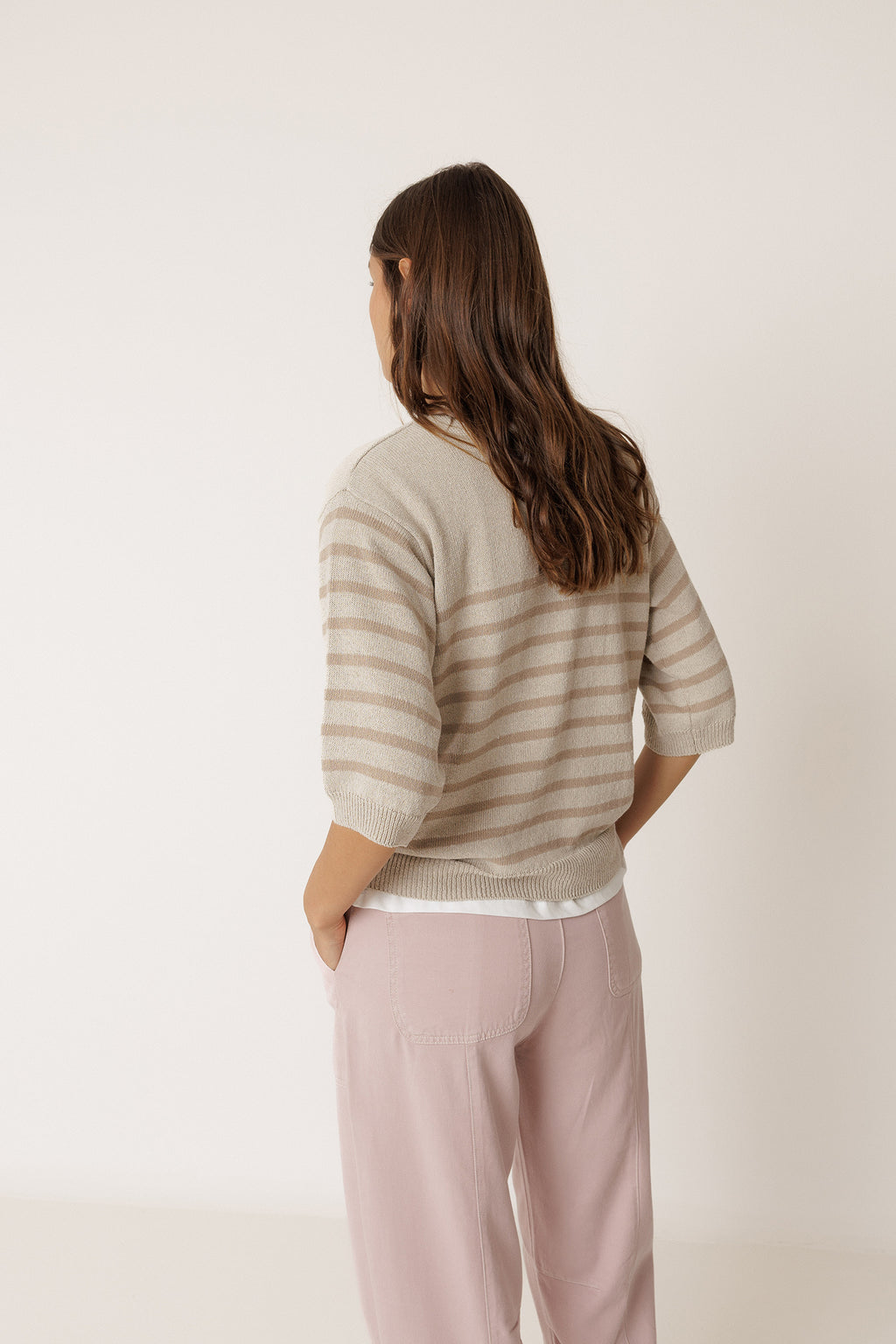 Pull Marinière - Beige