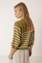 Pull Marinière - Kaki