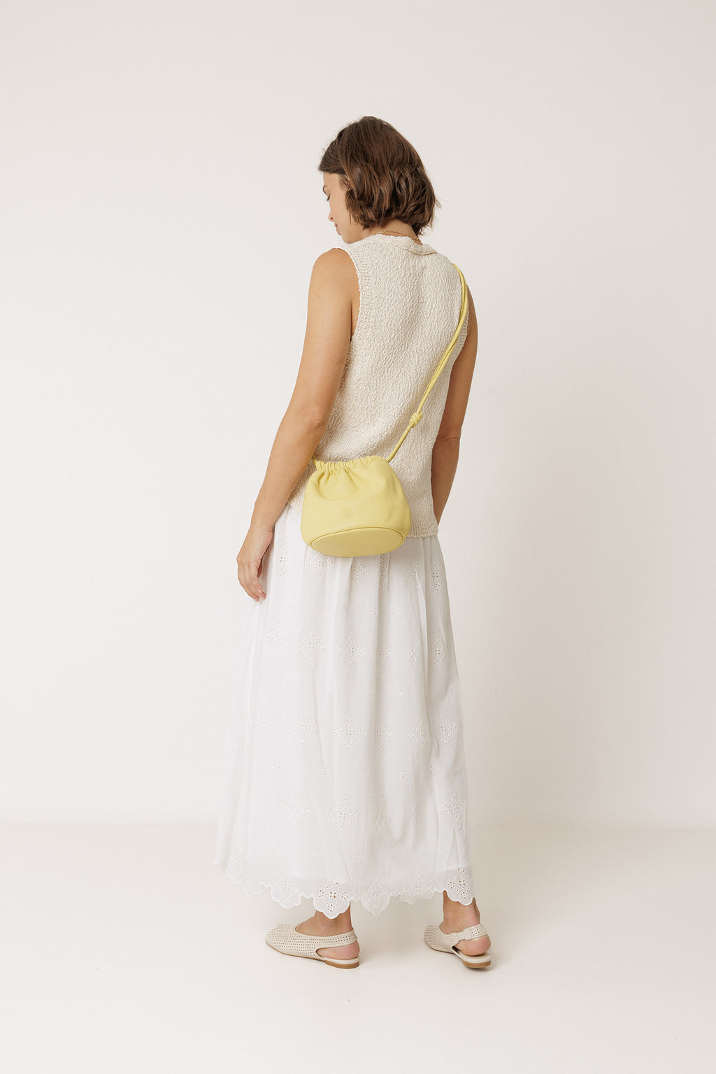 Gilet Bouclé En Coton Biologique - Écru
