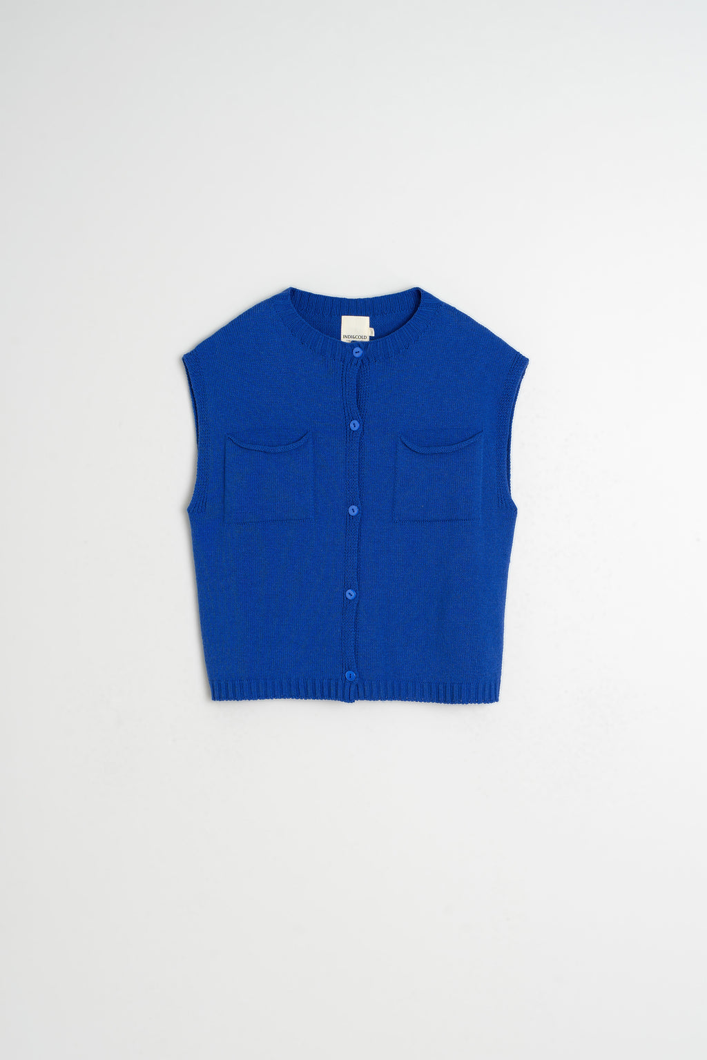 Gilet Coupe Carrée À Poches - Bleu Britannique