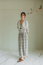 Cardigan Cache-Cœur En Maille - Gris Chiné