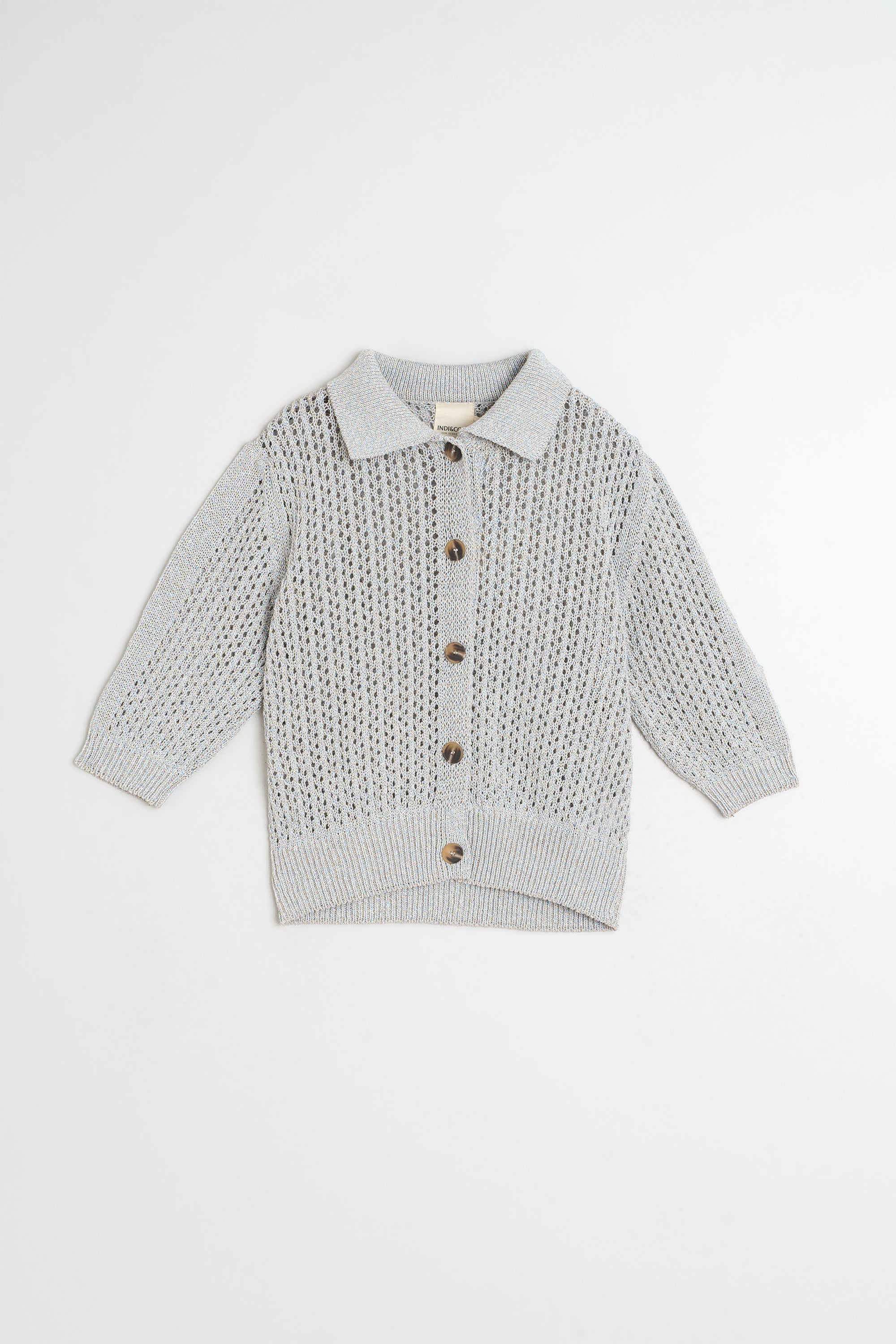 Veste En Maille Ajourée - Glace