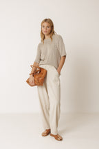 Pull En Maille Ruban - Beige