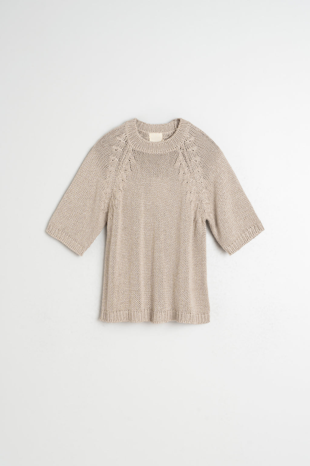 Pull En Maille Ruban - Beige