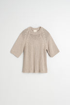 Pull En Maille Ruban - Beige