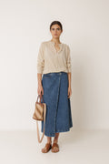 Veste En Maille Transparente - Beige
