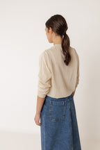 Veste En Maille Transparente - Beige