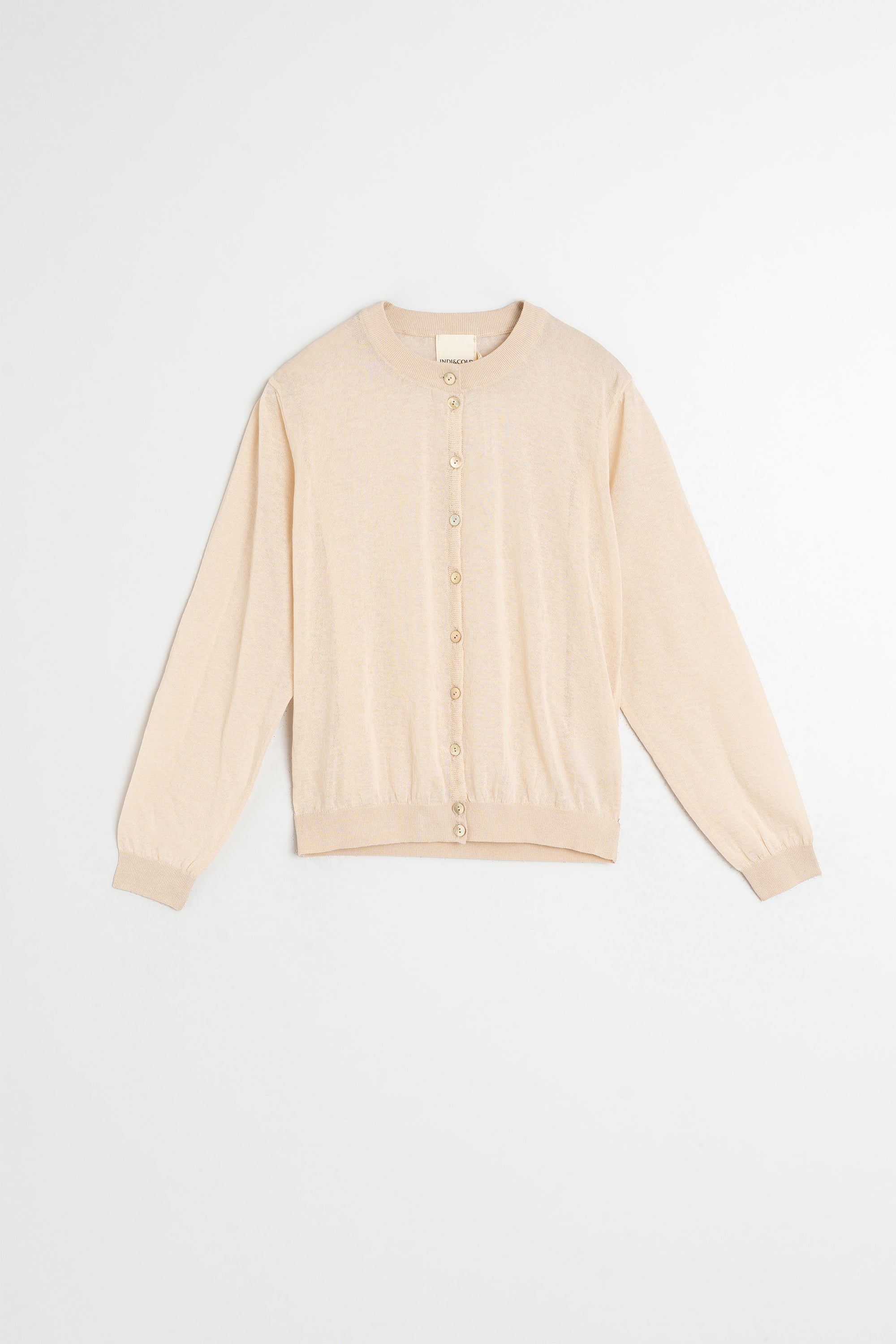 Veste En Maille Transparente - Beige